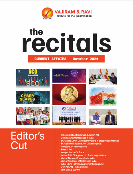 The Recitals October 2025- Vajiram & Ravi Monthly Current Affairs