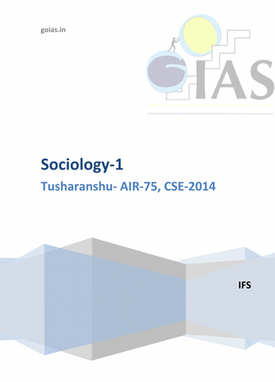 Tusharanshu Sharma (AIR-75/CSE-2014) Sociology Notes